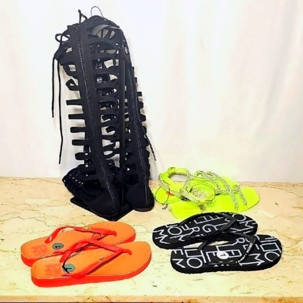 Women Flip Flops Gladiator Sandals LOT London Rag Hilfiger DKNY Mudd